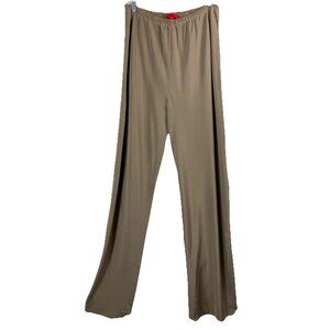 Sz 3 Shamask Taupe  100% Silk  Pants Straight Leg